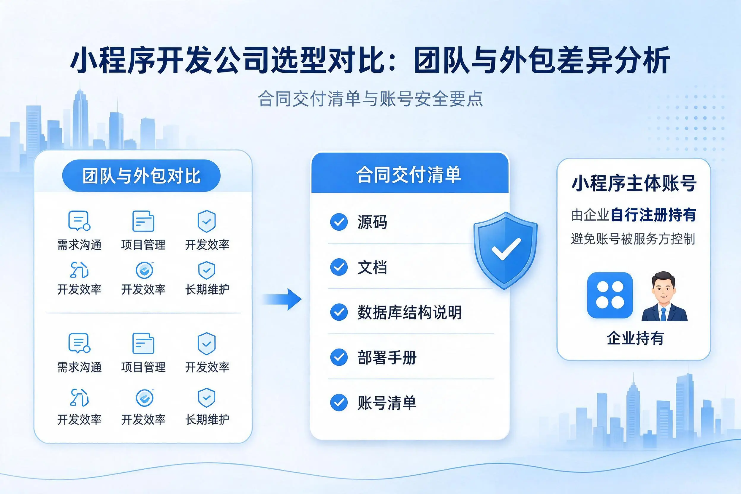琼中小程序开发公司选型对比：团队与外包差异分析