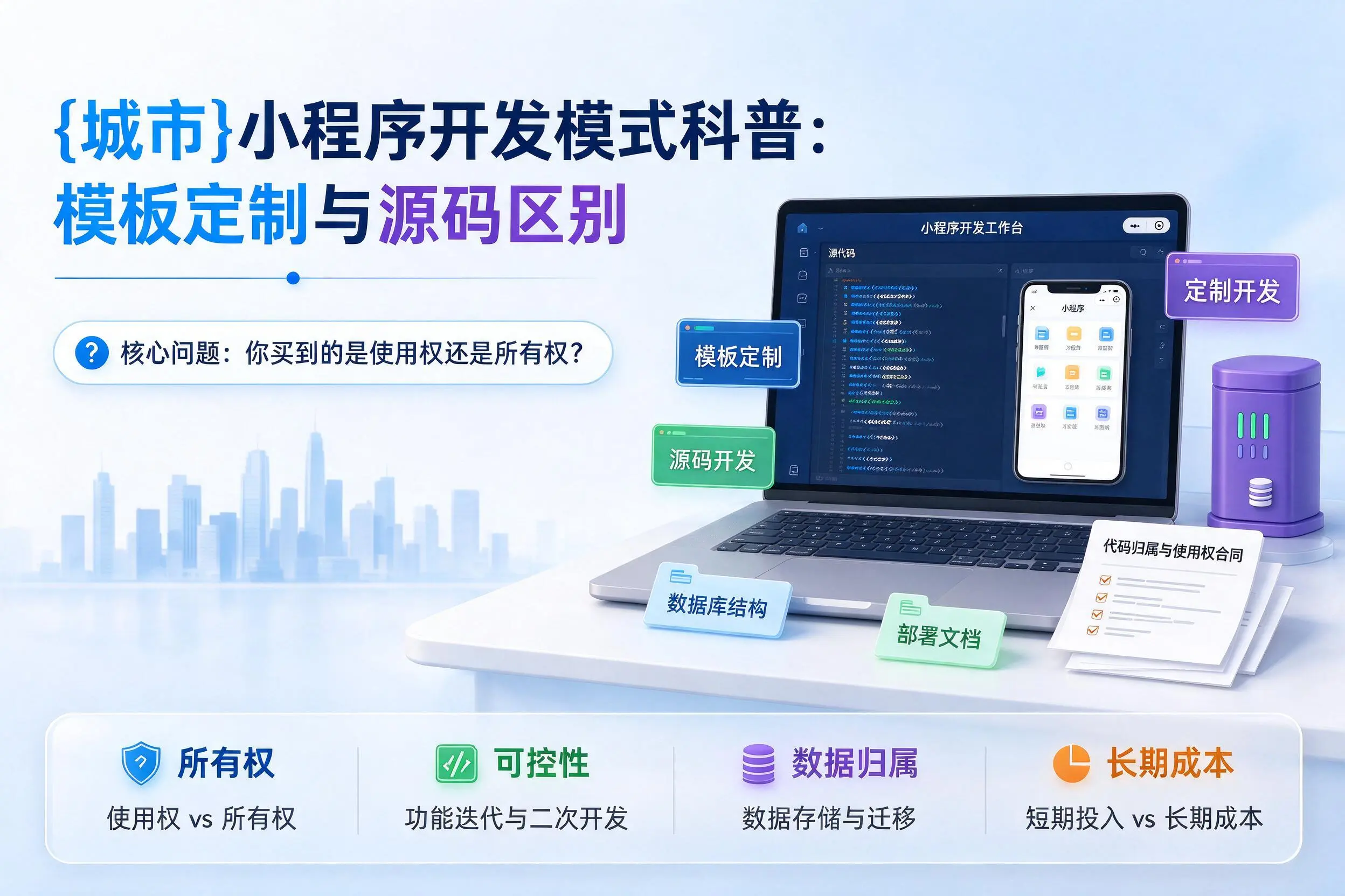 琼中小程序开发模式科普：模板定制与源码区别