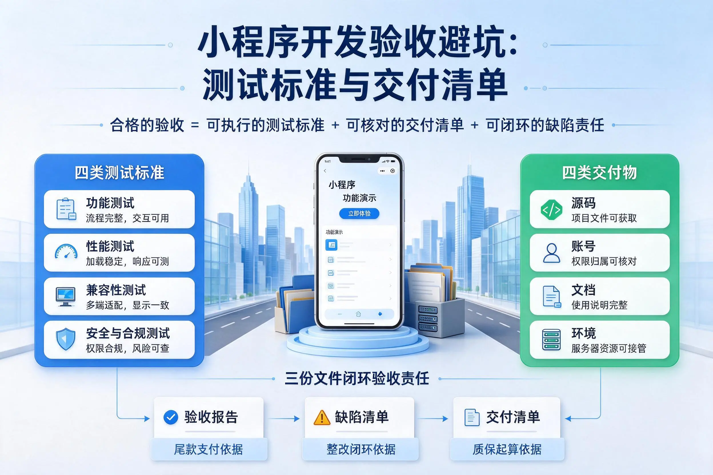 琼中小程序开发验收避坑：测试标准与交付清单