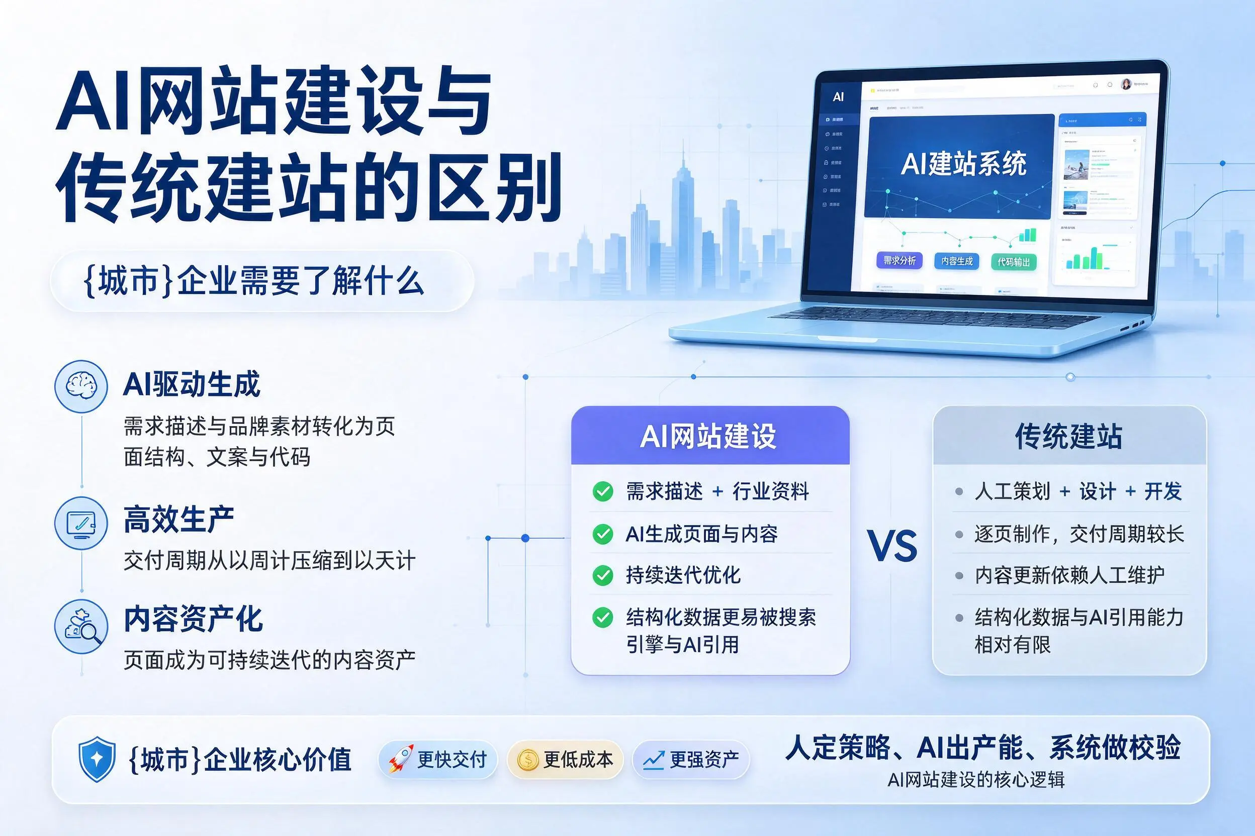 AI网站建设与传统建站的区别,琼中企业需要了解什么