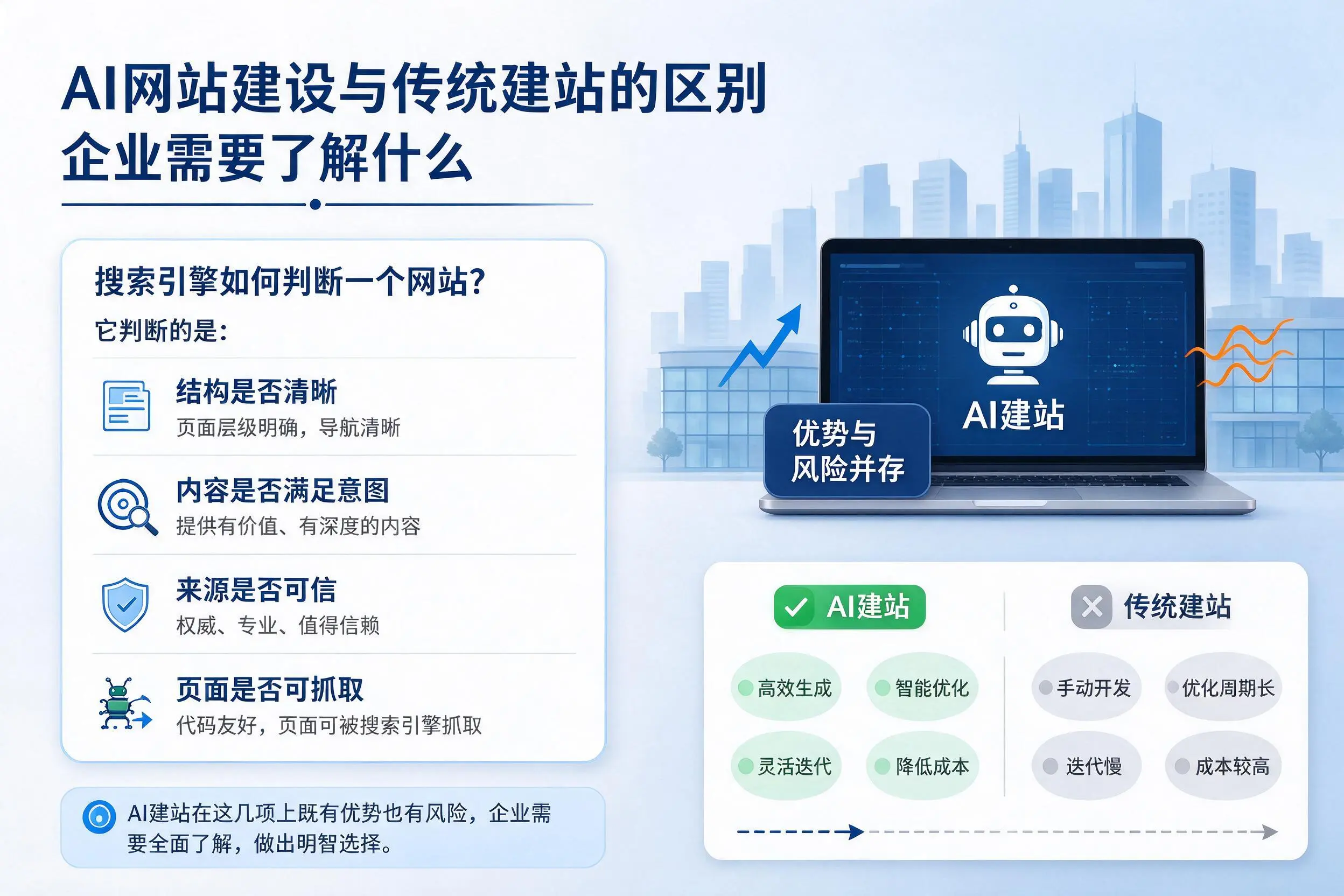 AI网站建设与传统建站的区别,琼中企业需要了解什么