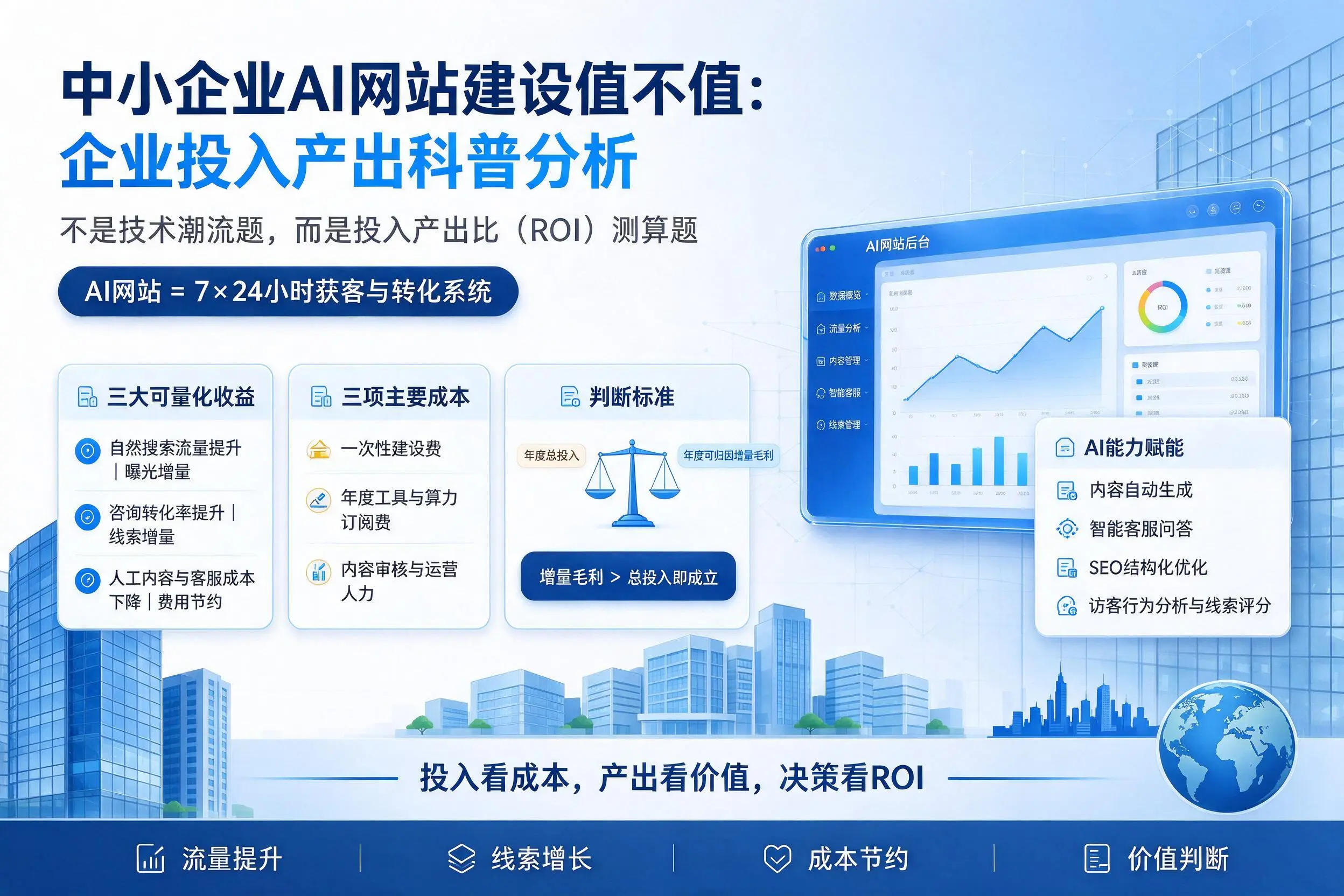 中小企业AI网站建设值不值:琼中企业投入产出科普分析