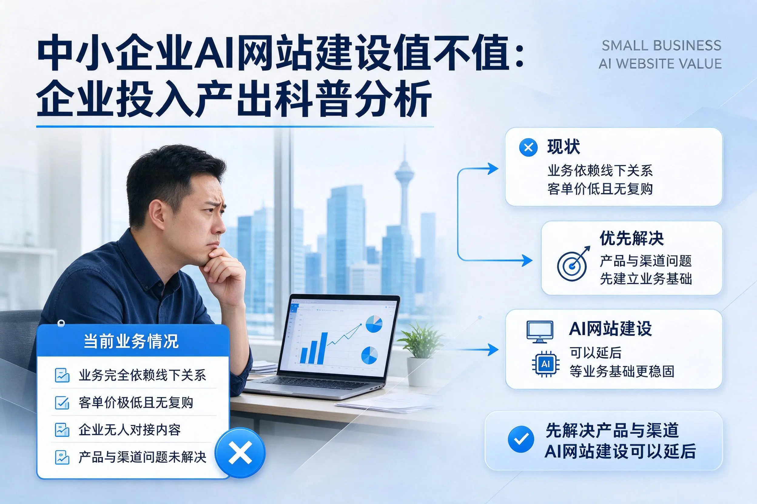 中小企业AI网站建设值不值:琼中企业投入产出科普分析