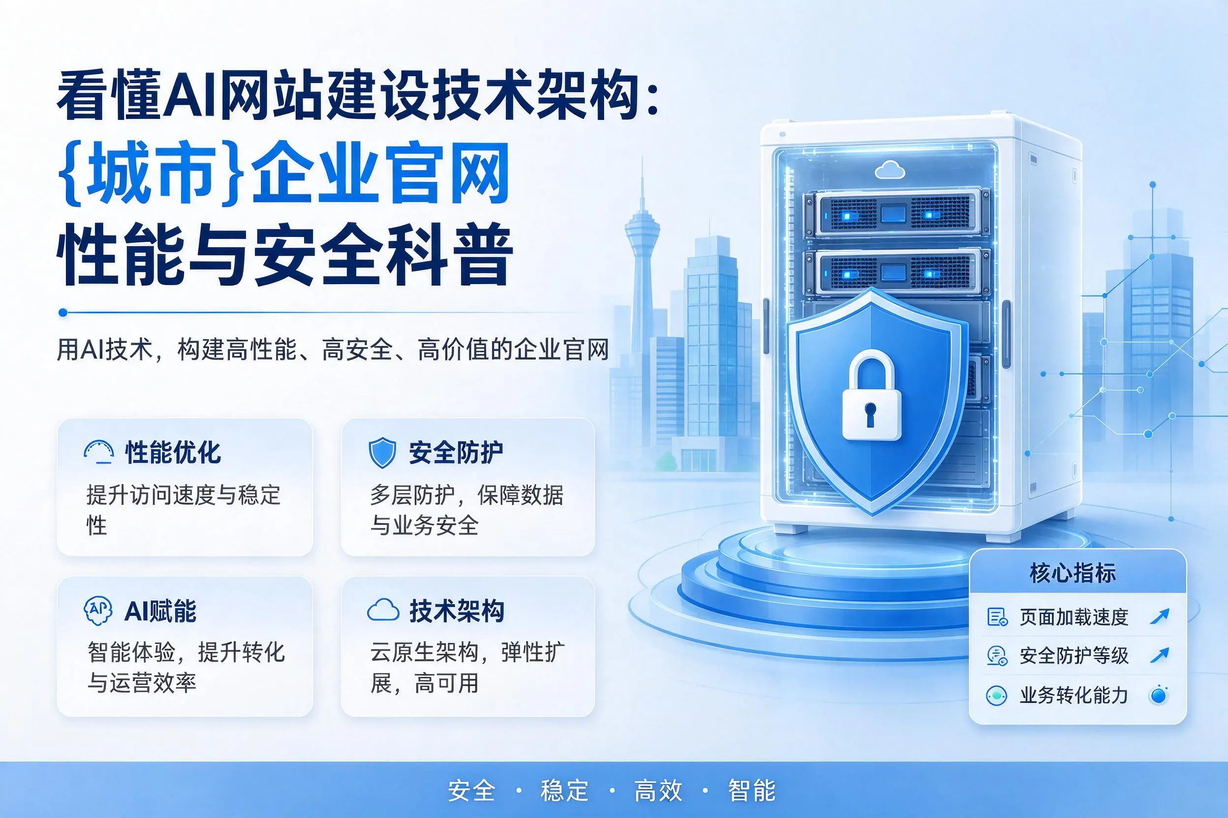 看懂AI网站建设技术架构：琼中企业官网性能与安全科普