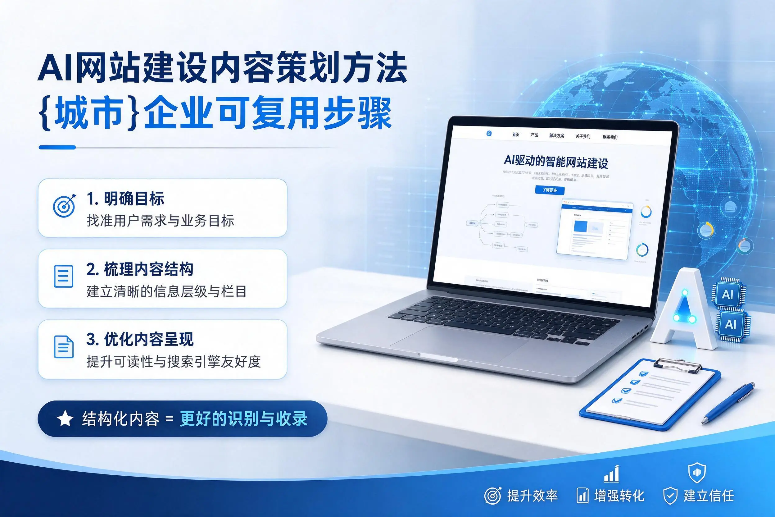 AI网站建设内容策划方法，琼中企业可复用步骤